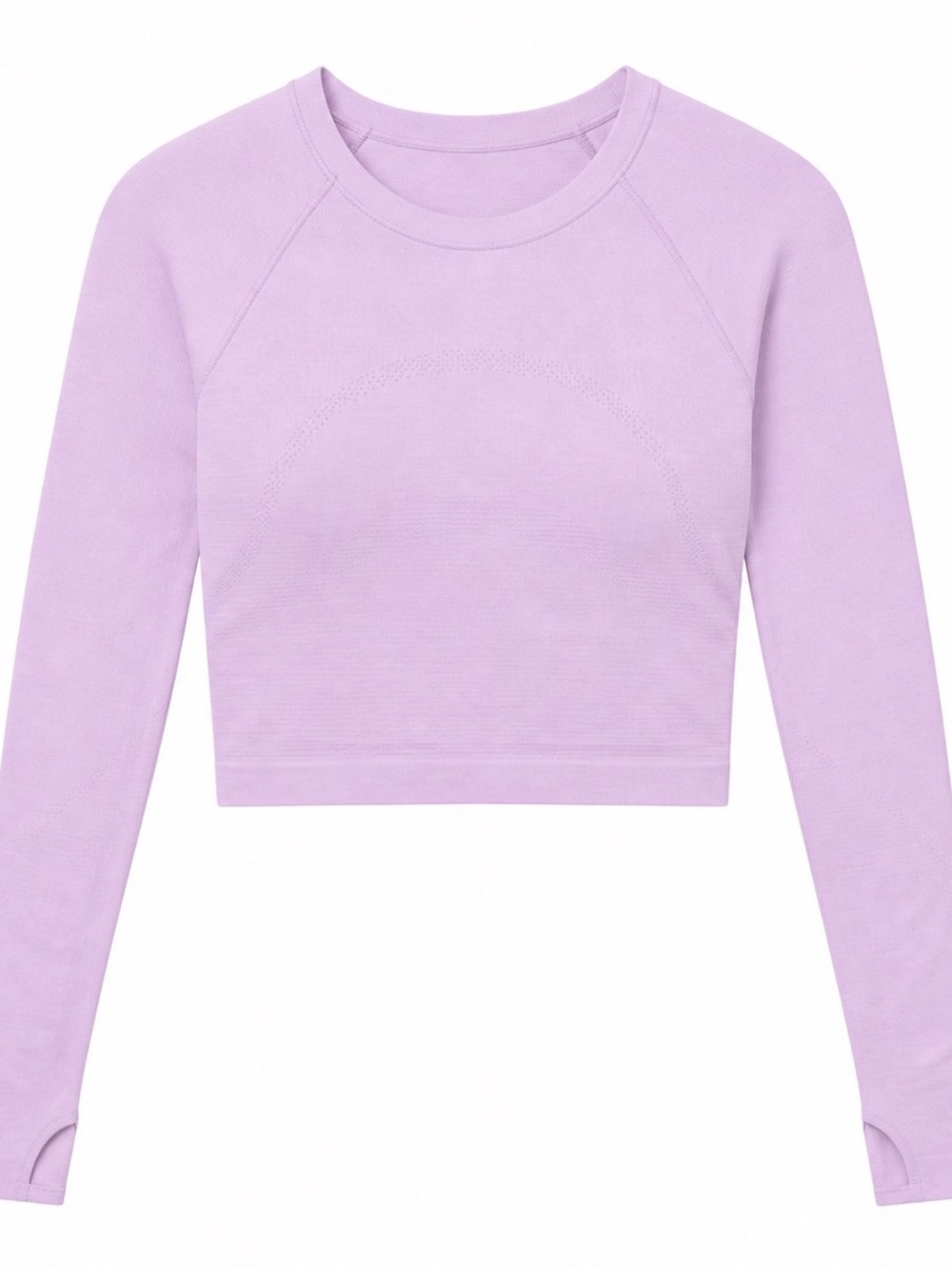 Lululemon Swiftly Tech 2.0 cropped long sleeve top size 4 lavender seamless
